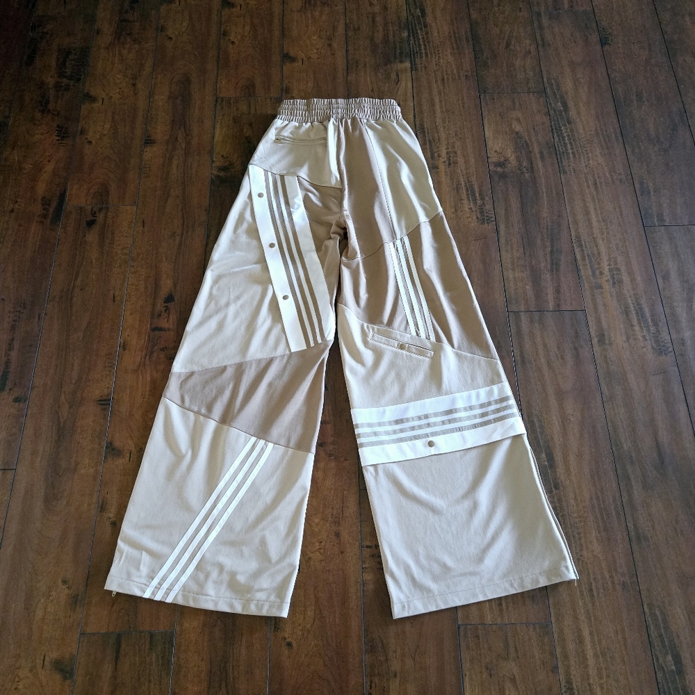 Adidas x Danielle Cathari Loose-Fit Wide Track Pants Linen/Khaki Women's Size S - Picture 6 of 12